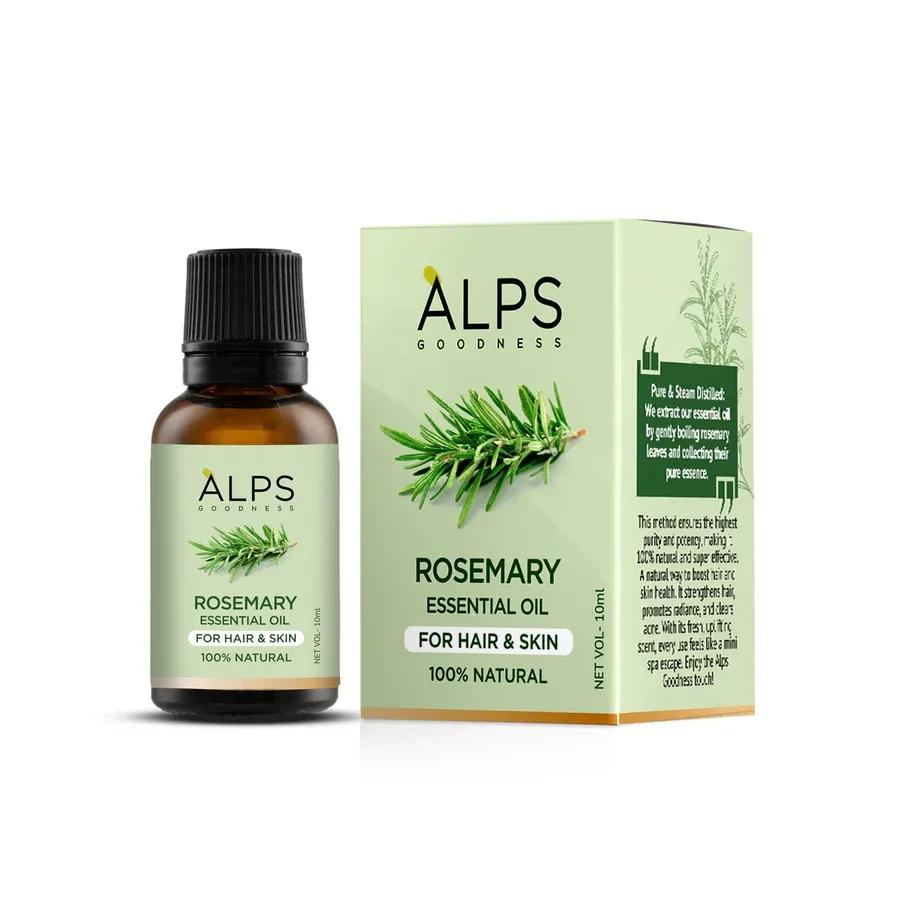 Alps Goodness Pure Essential Oil - Rosemary (10 ml) | Essential oil for Hair & Skin | Paraben Free, Fragnance Free, Mineral Oil Free | Healthy Hair Growth | Fights Acne