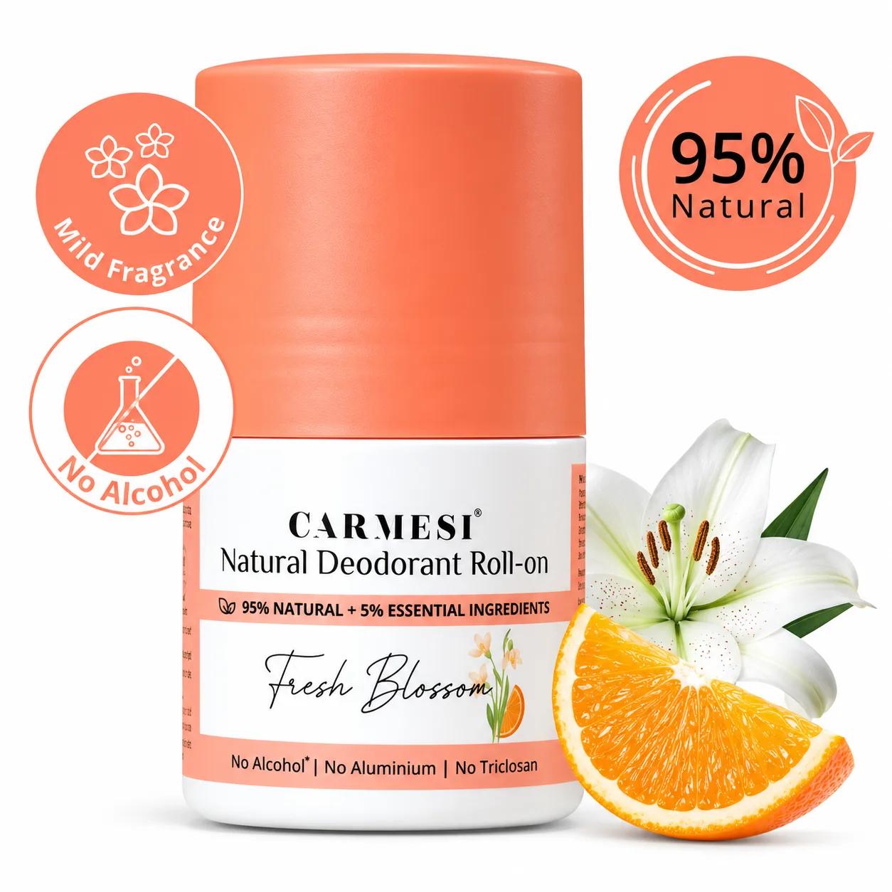 Carmesi Natural Underarms Roll On Deodorant For Women - Fresh Blossom