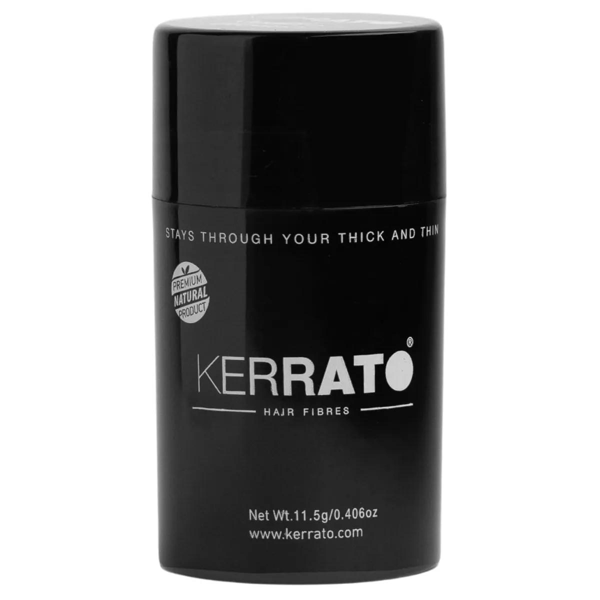 Kerrato Hair Fibres For Thinning Hair (Medium Brown) Natural, 11.5g - Conceals Hair Loss In 10 Seconds, Natural Hair Thickener & Fibers For Thin Hair For Unisex