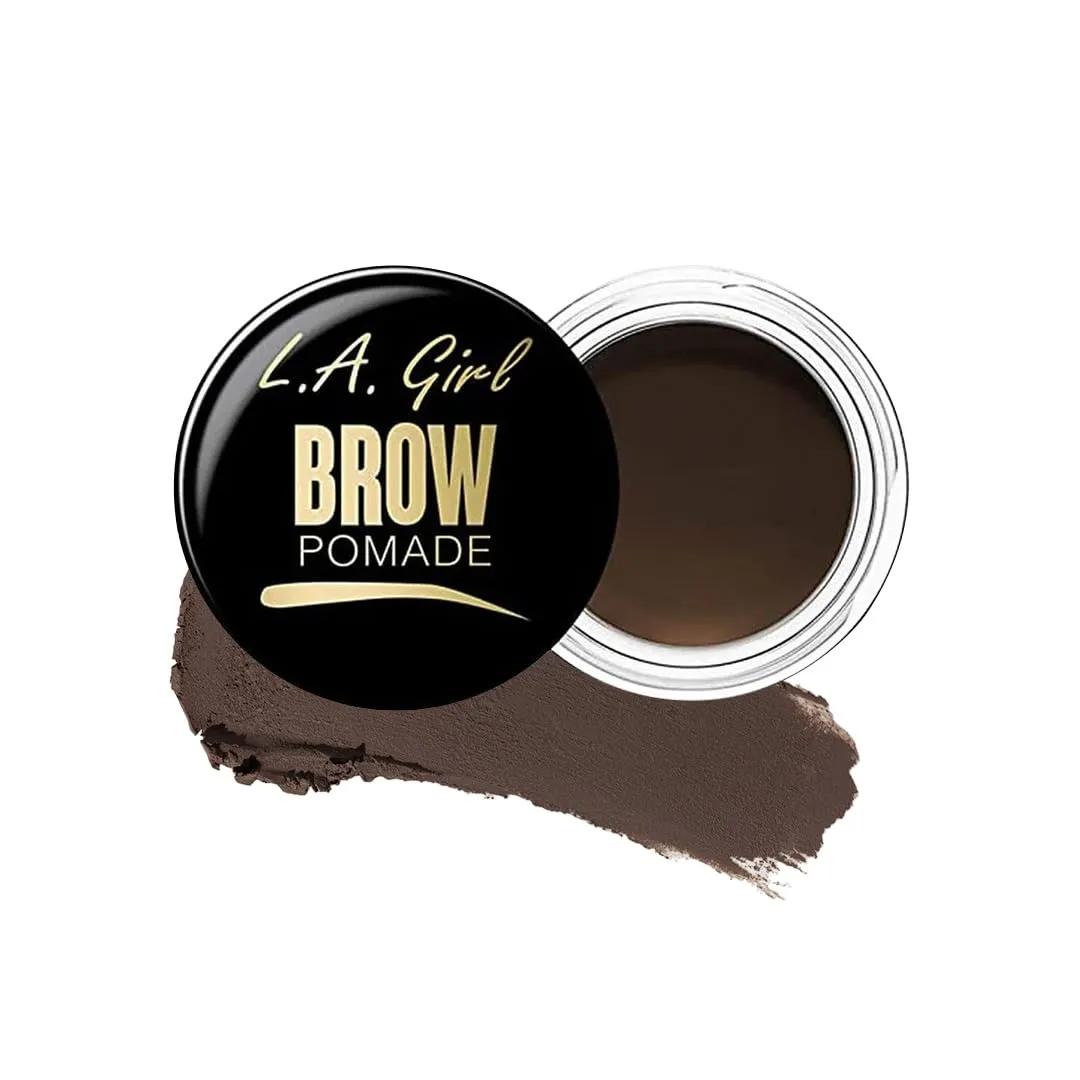 L.A. Girl Brow Pomade – Dark Brown | Long-Wear, Smudge-Proof Eyebrow Cream | Creamy, Buildable Formula | Defines & Fills Brows | Ideal for Dark Hair & Indian Skin Tones