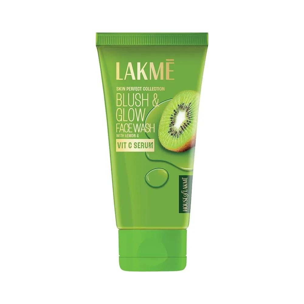 Lakme Blush & Glow Kiwi Refreshing Gel Face Wash 100 g|| With 100% Natural Fruit for Glowing Skin - Daily Gentle Exfoliating Facial Cleanser