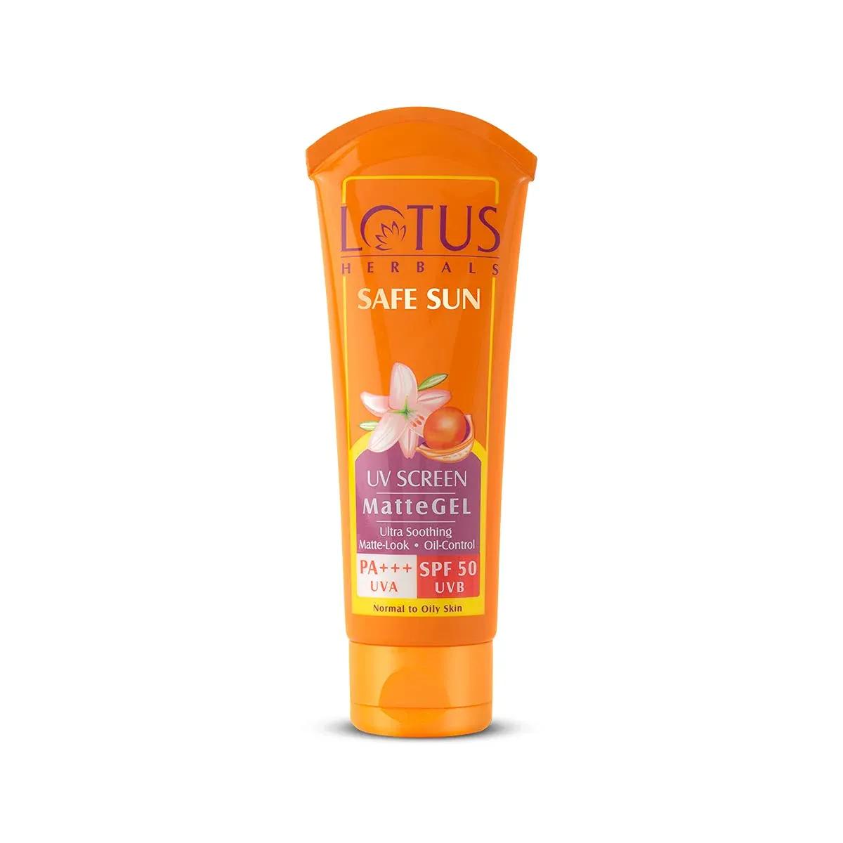 Lotus Herbals Safe Sun UV Sunscreen Matte Gel PA+++ Spf 50