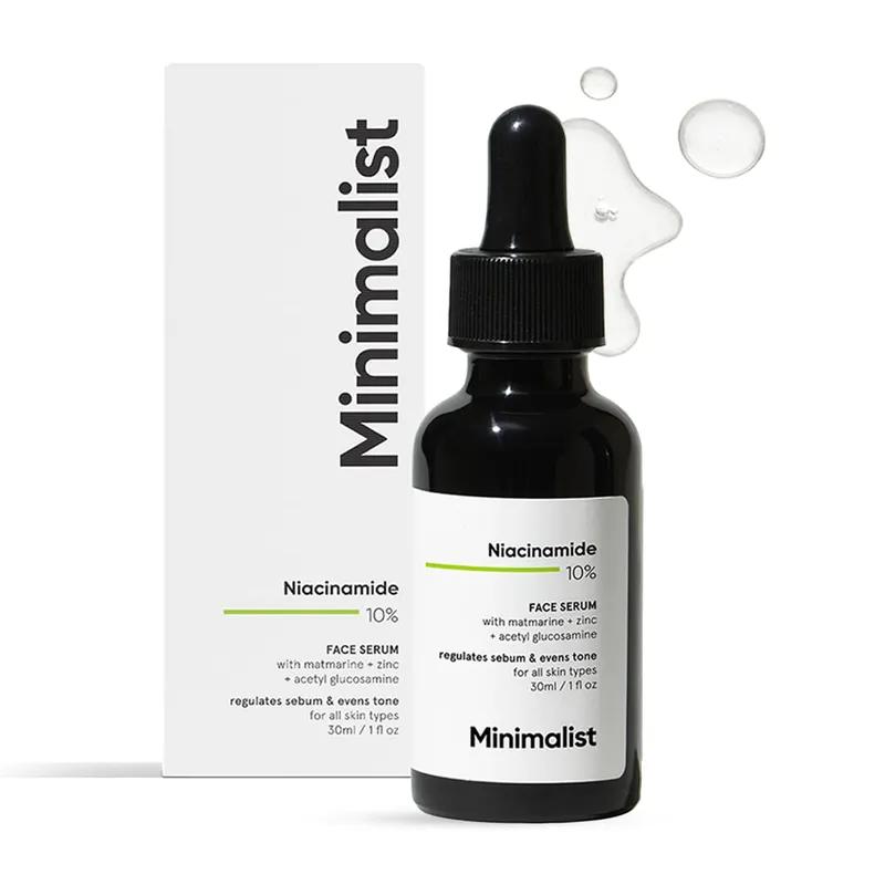 Minimalist 10% Niacinamide Serum with Zinc Reduces Acne Marks, Controls Oil & Minimizes Pores | Vitamin B3 for Blemish-Free, Clear Skin | For Oily & Acne-Prone Skin (30 ml)