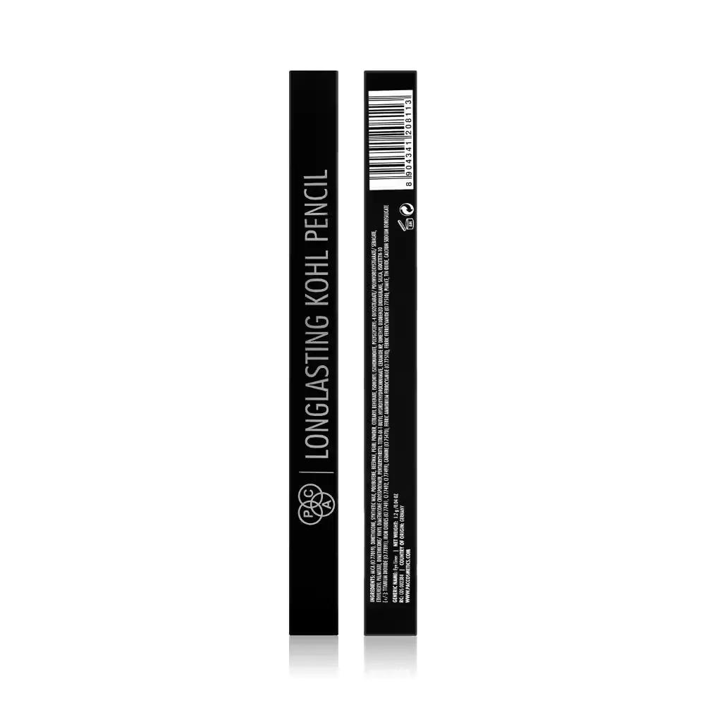 PAC Longlasting Kohl Pencil Black - Waterproof Intense Payoff, One Swipe Application