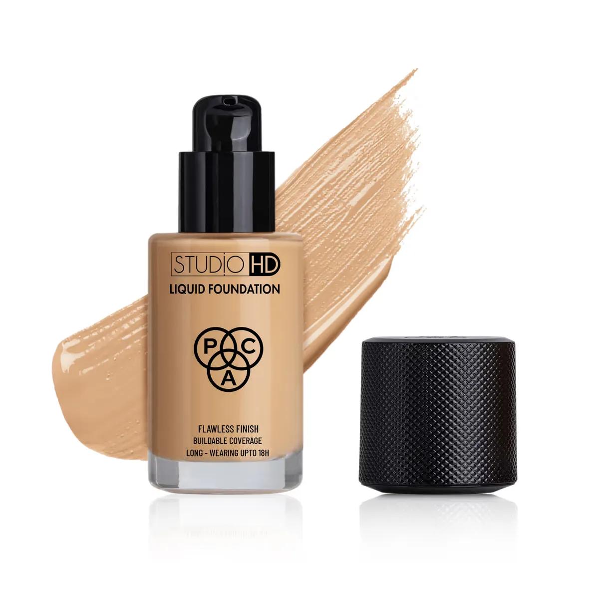 PAC Studio HD Liquid Foundation 1.0 - Lightweight Dewy Satin Finish, Medium to Buildable Coverage