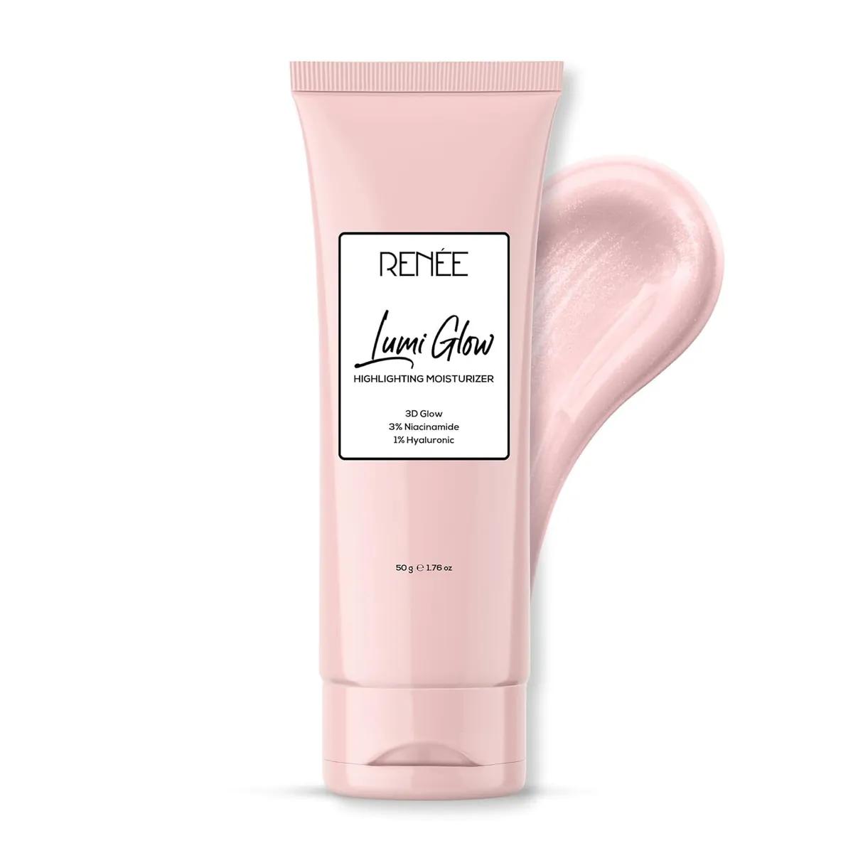 RENEE Lumi Glow Highlighting Moisturizer | Enriched with 3% Niacinamide & 1% Hyaluronic Acid | Non-Sticky | Glowing Skin | 50g