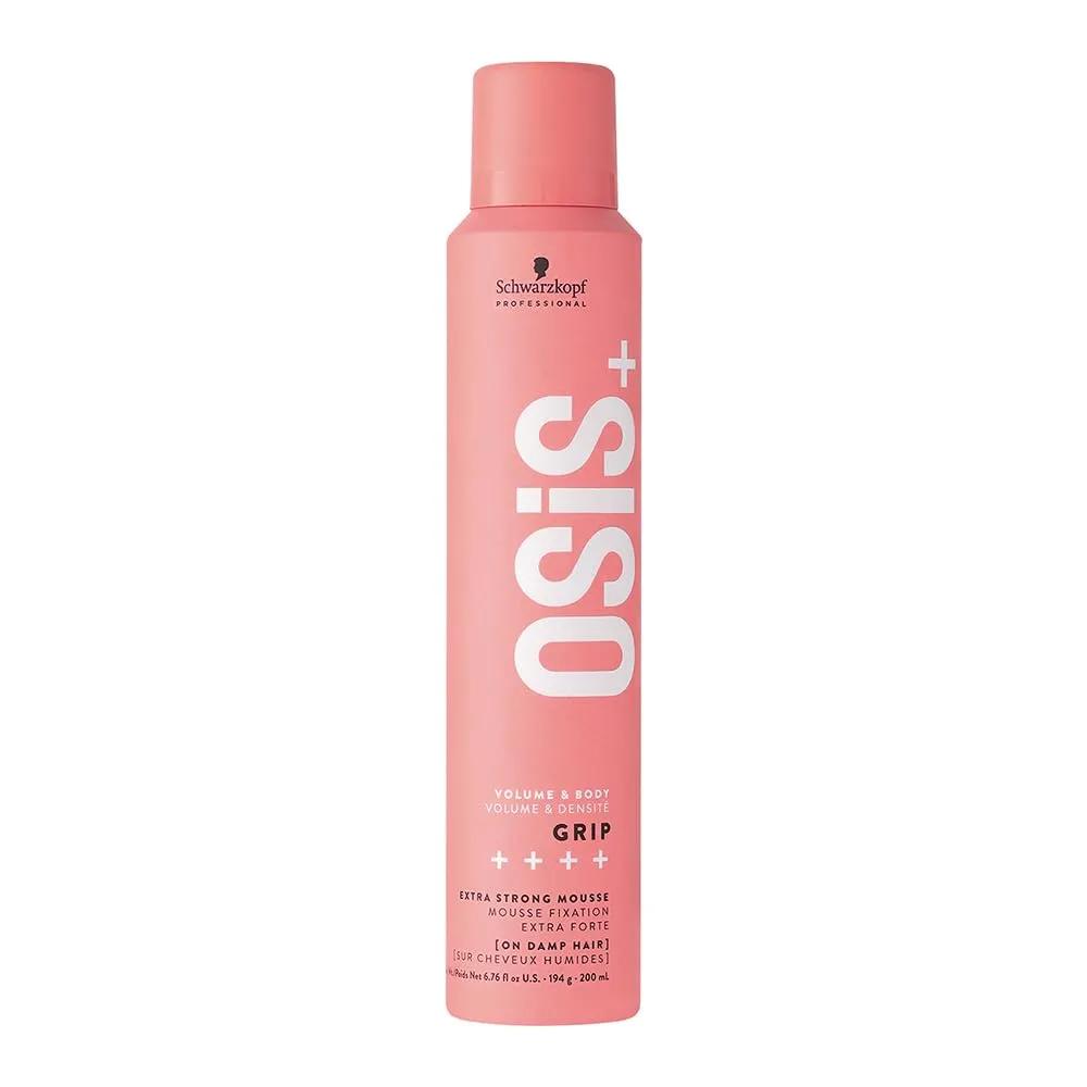Schwarzkopf Professional OSiS+ Grip Extra Strong Hair Styling Mousse I For Volume and Natural Shine | Frizz Control | Vegan | Extra strong Hold | For Body and Bounce | 200 ml